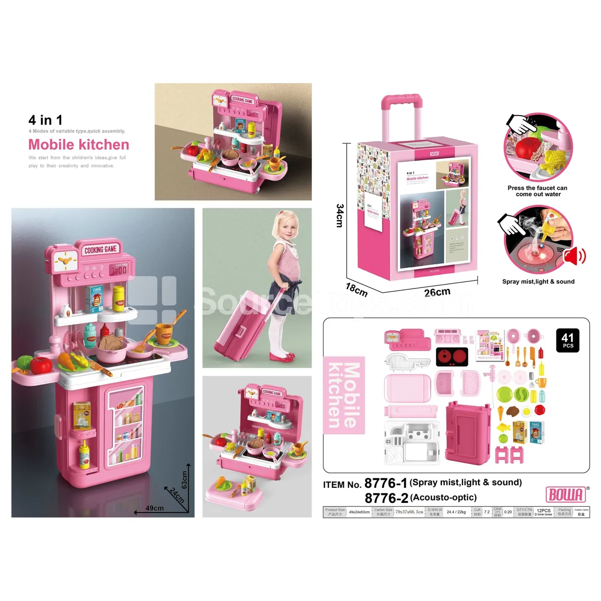 4-in-1 Dining Set Suitcase with Lights & Sounds 4-in-1 Dining Set Suitcase with Lights & Sounds