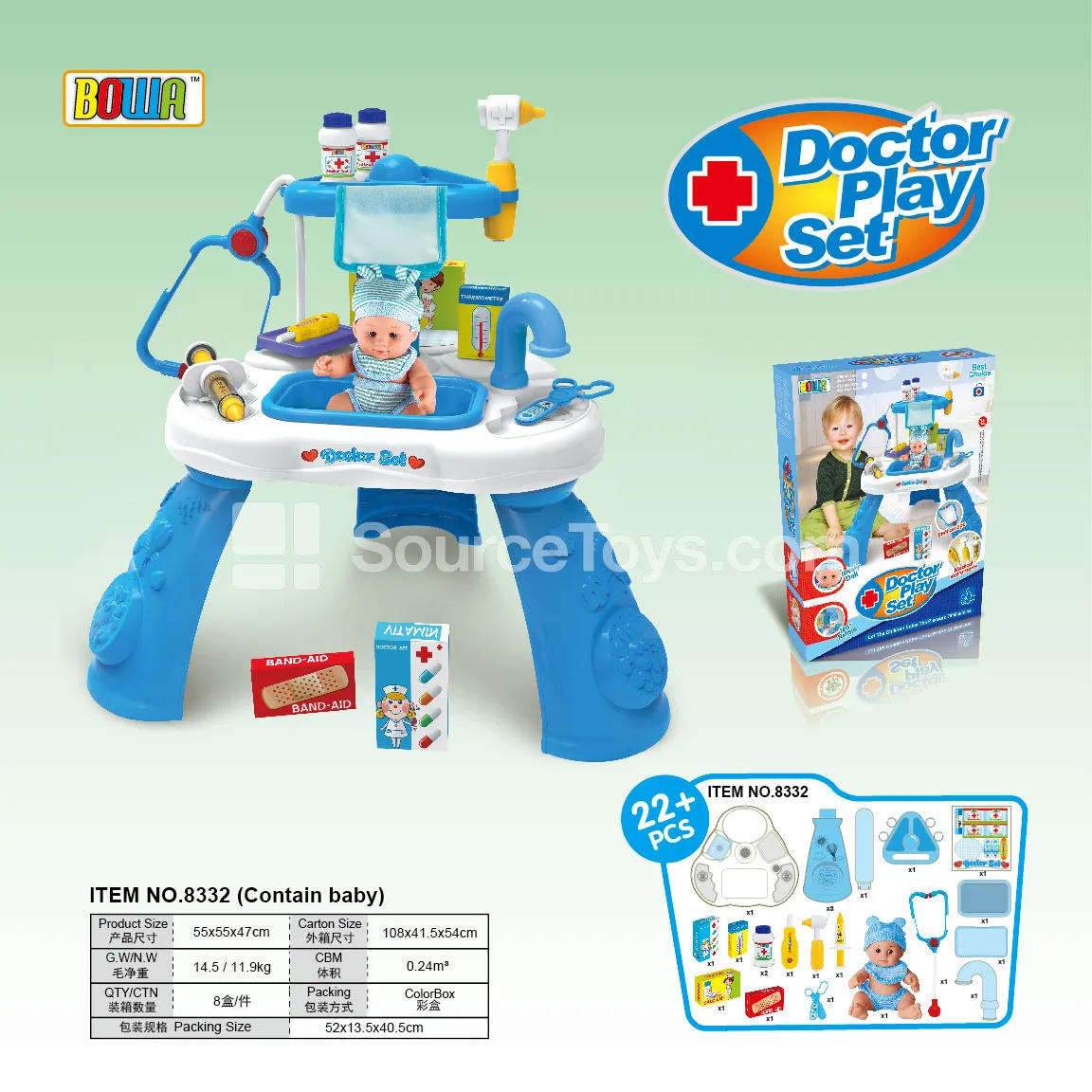 Pretend-Play Medical Kit with Doll Pretend-Play Medical Kit with Doll