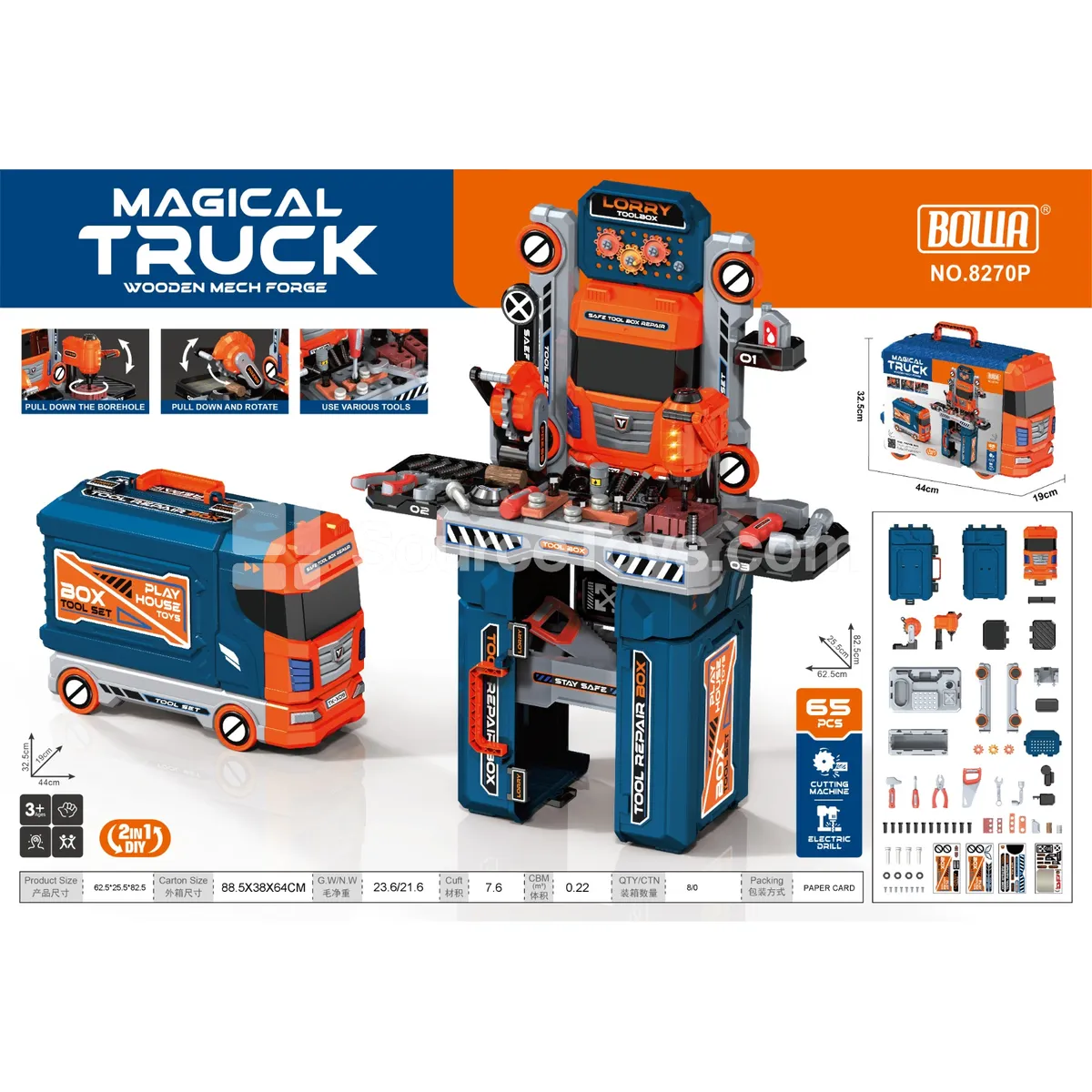 2-in-1 Tool Truck (Cutter/Drill)