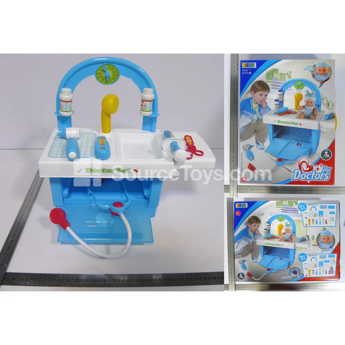 Pretend-Play Deluxe Medical Station Set (Doll Not Included)