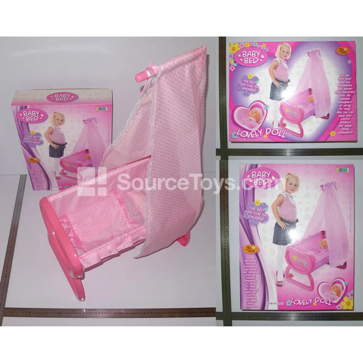 Pretend-Play Deluxe Crib (Doll Not Included)