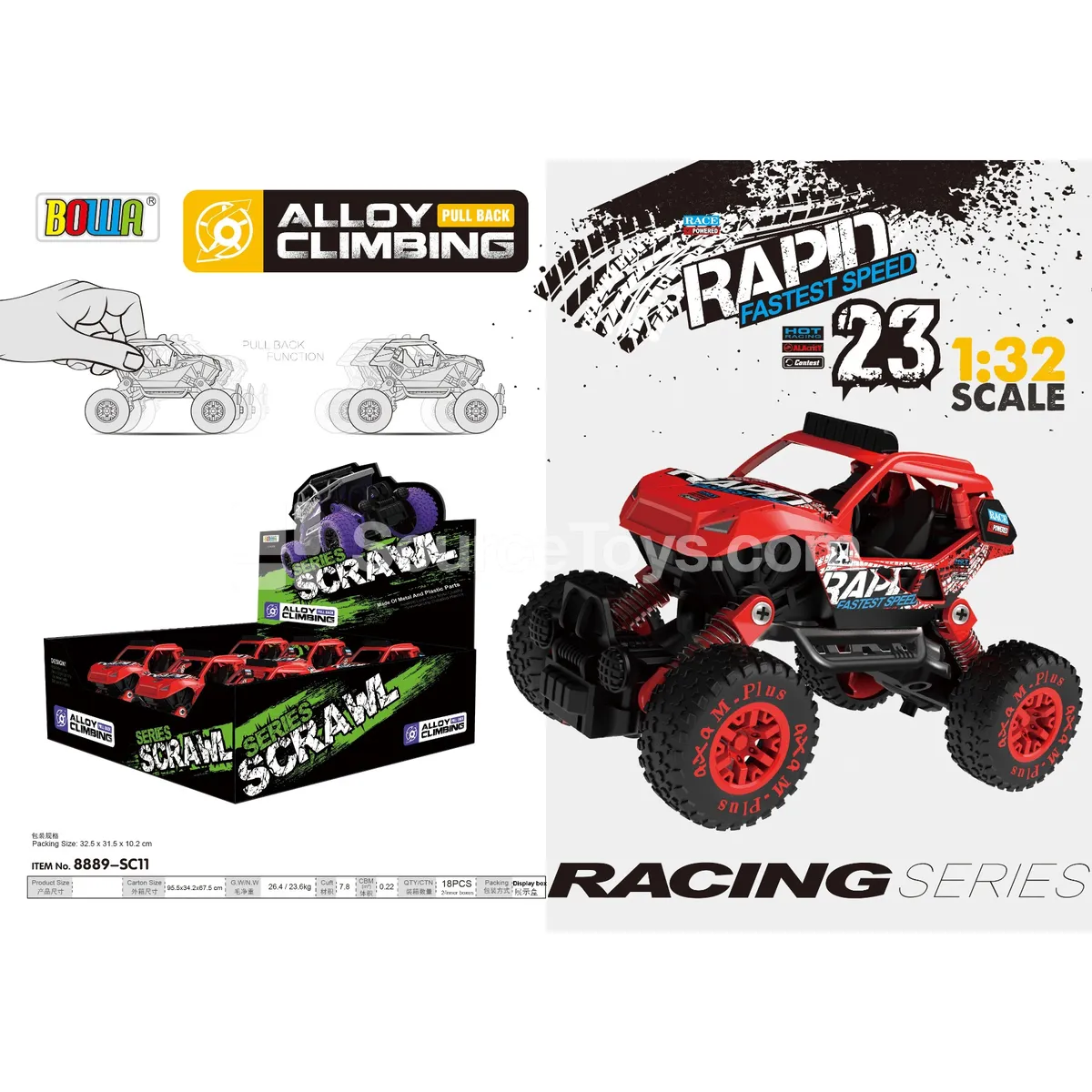 Pullback Alloy Car 1:32 Set of 6 with Racing Patterns Pullback Alloy Car 1:32 Set of 6 with Racing Patterns