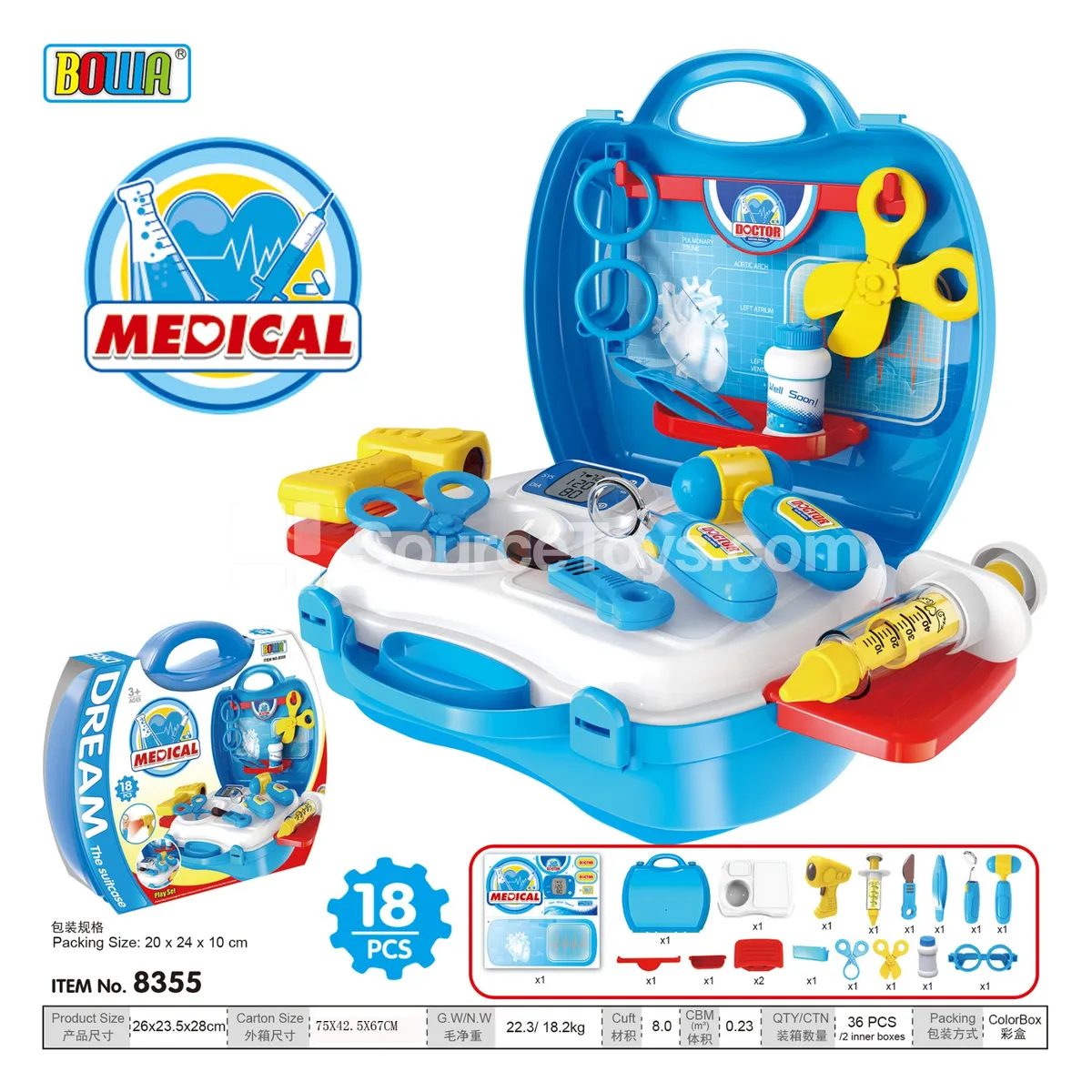 Medical Kit Carry Case with Lights