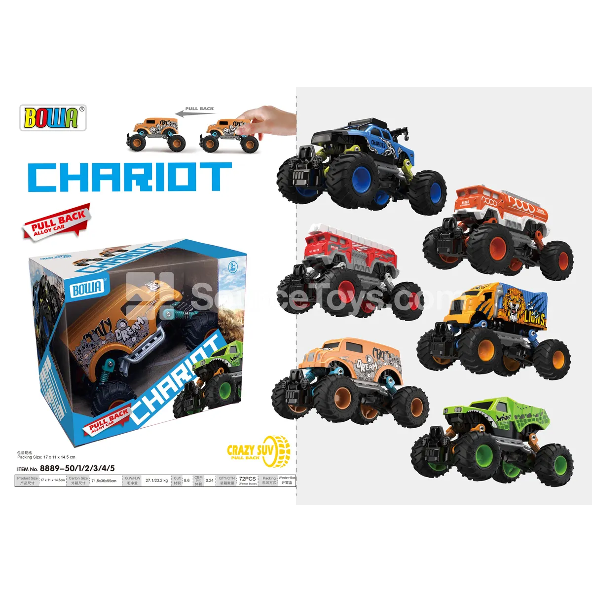 Friction Powered Alloy Car, 6 Styles Assorted