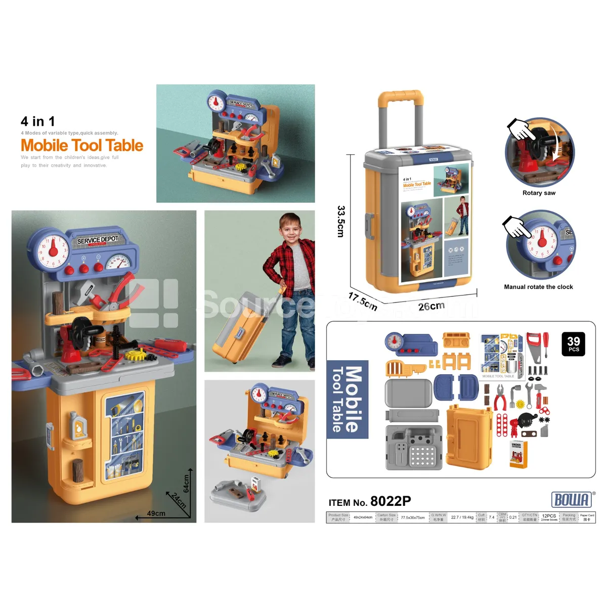 4-in-1 Tool Ride-On Suitcase