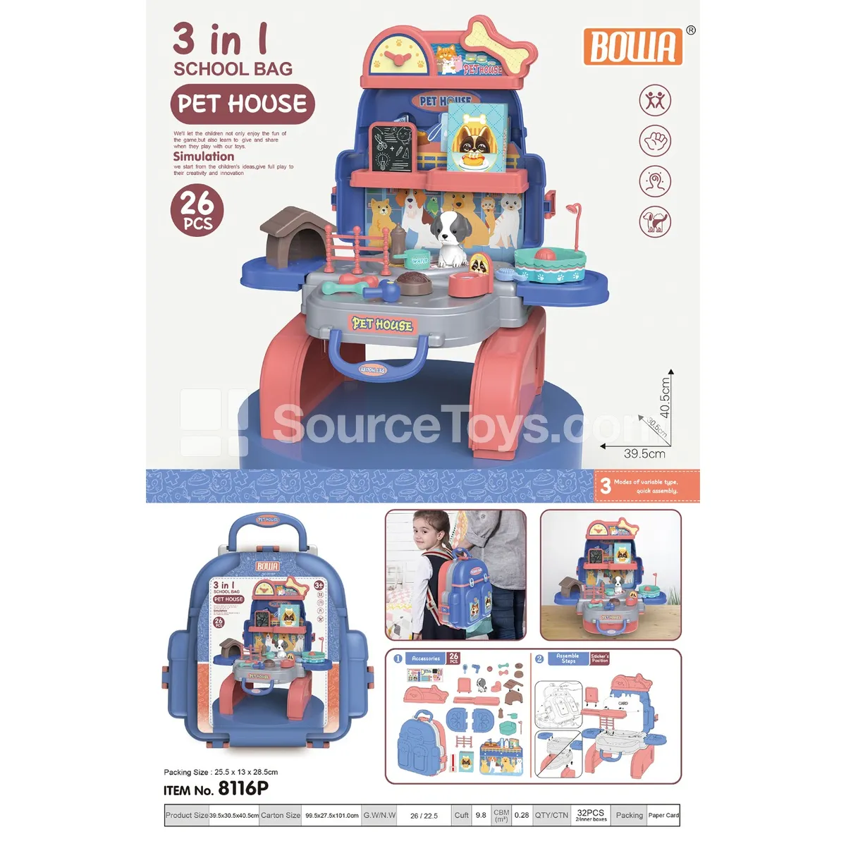 3-in-1 Pet Backpack 3-in-1 Pet Backpack
