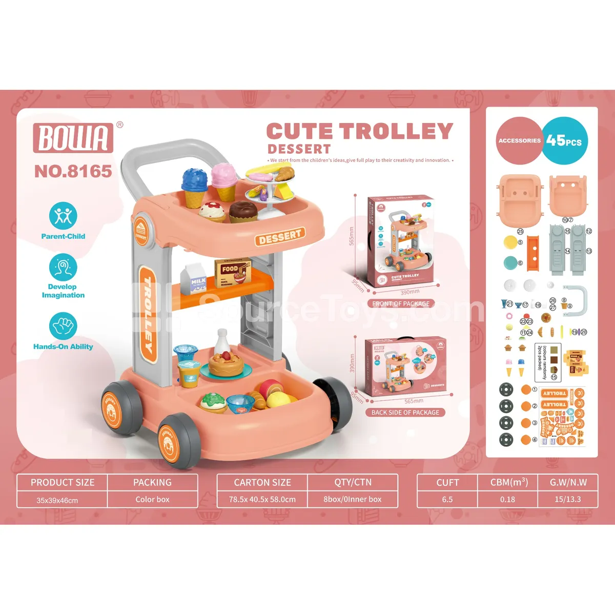 Dessert Cart Pretend-Play Toy