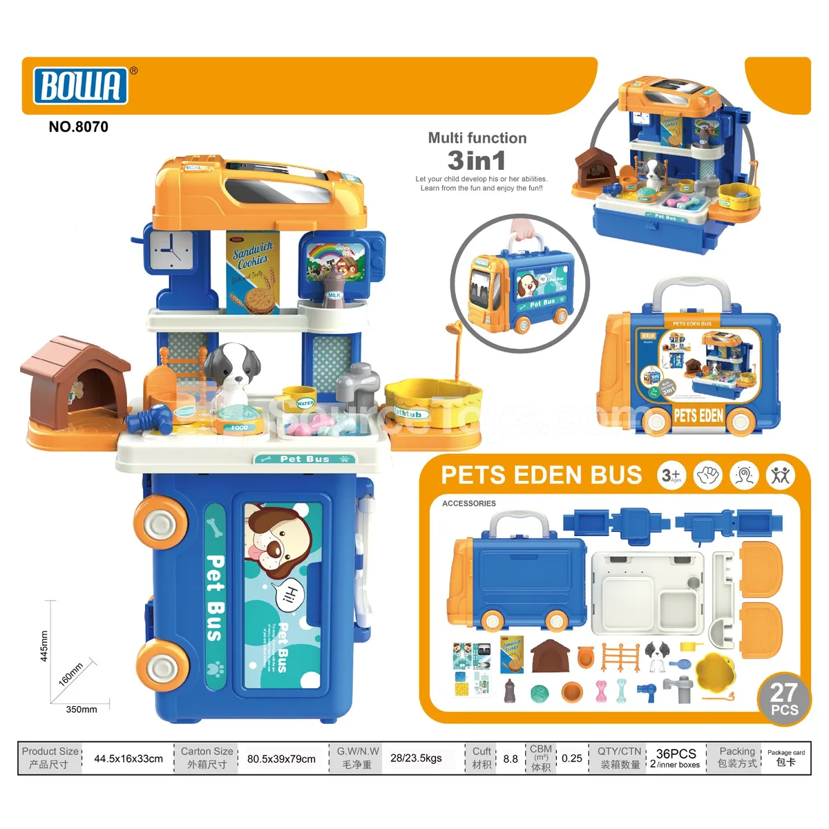3-in-1 Pet Bus