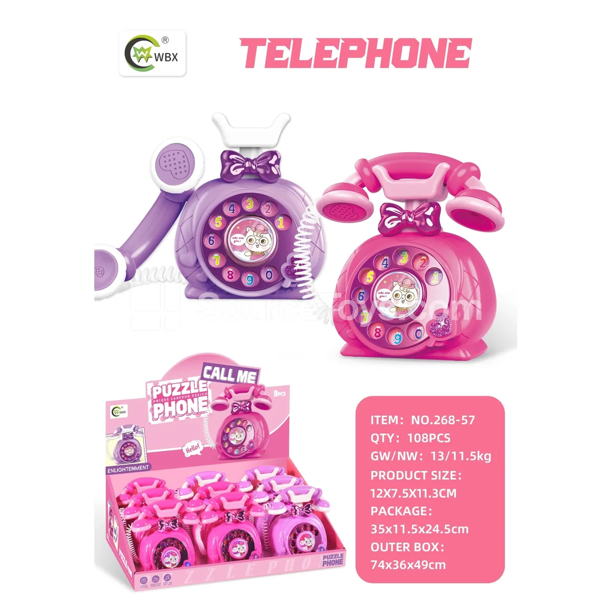 Q-Cute Telephone Toy (9 PCS) Q-Cute Telephone Toy (9 PCS)