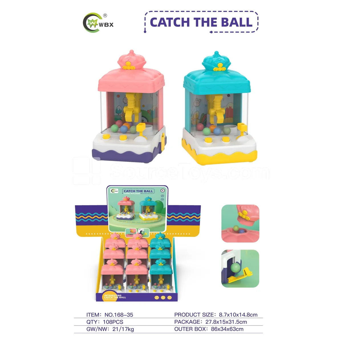 Crown Claw Machine 9 PCS Crown Claw Machine 9 PCS