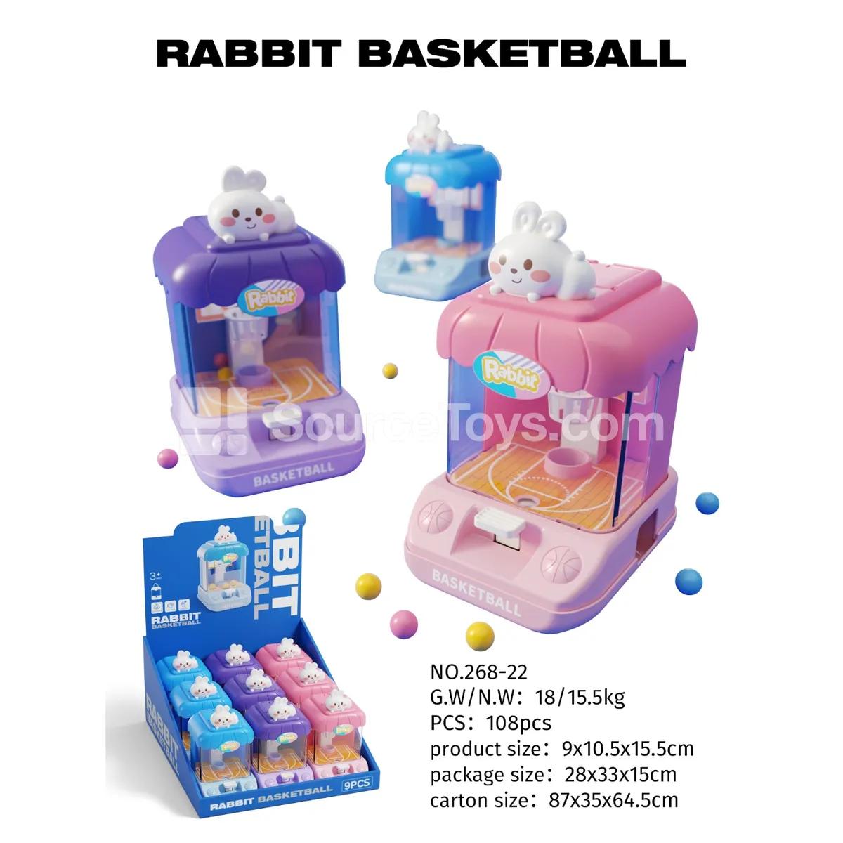 Cute Rabbit Basketball Machine (9PCS) Cute Rabbit Basketball Machine (9PCS)