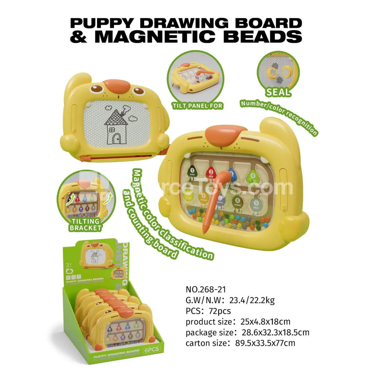 Dog Drawing Board & Magnetic Beads (6 PCS) Dog Drawing Board & Magnetic Beads (6 PCS)