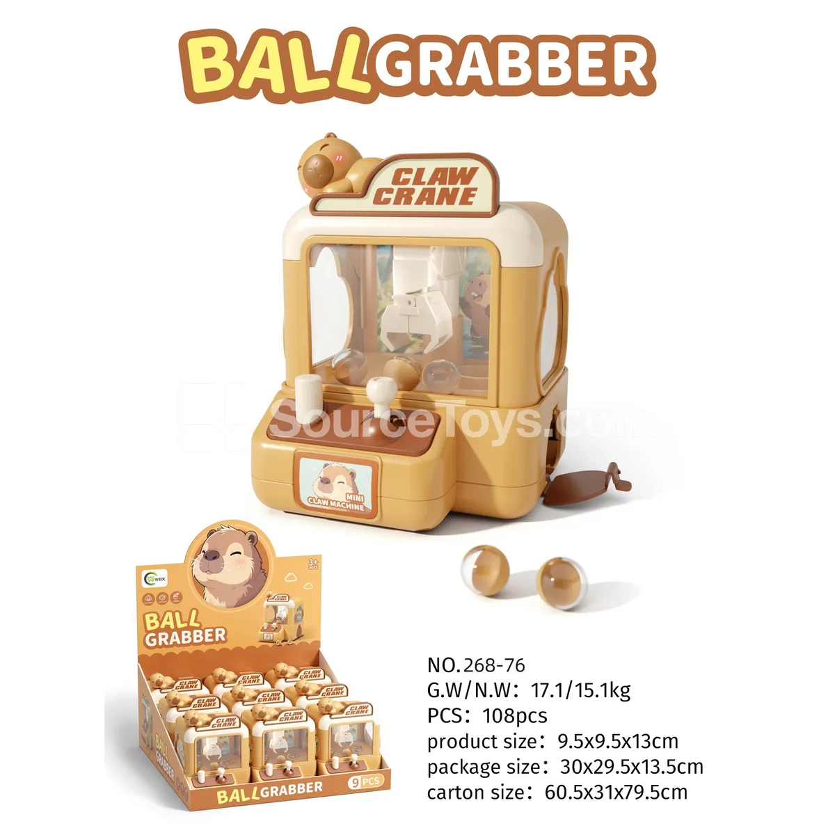 Capybara Claw Machine 9PCS Capybara Claw Machine 9PCS