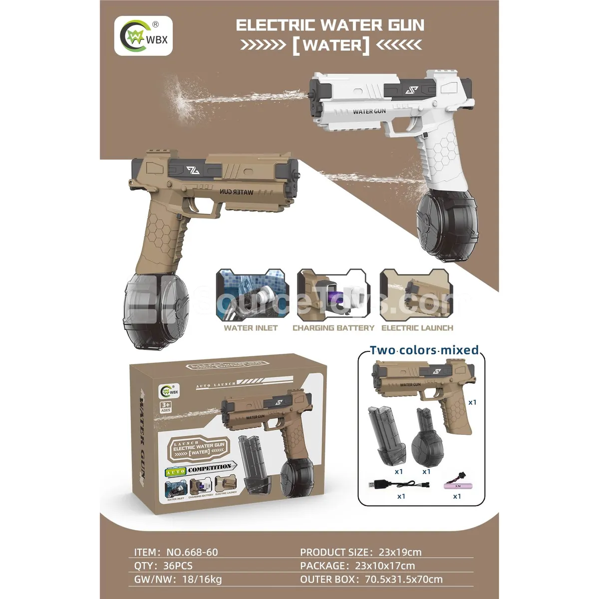 Electric Repeating Gecko Water Gun (Drum Magazine) Electric Repeating Gecko Water Gun (Drum Magazine)