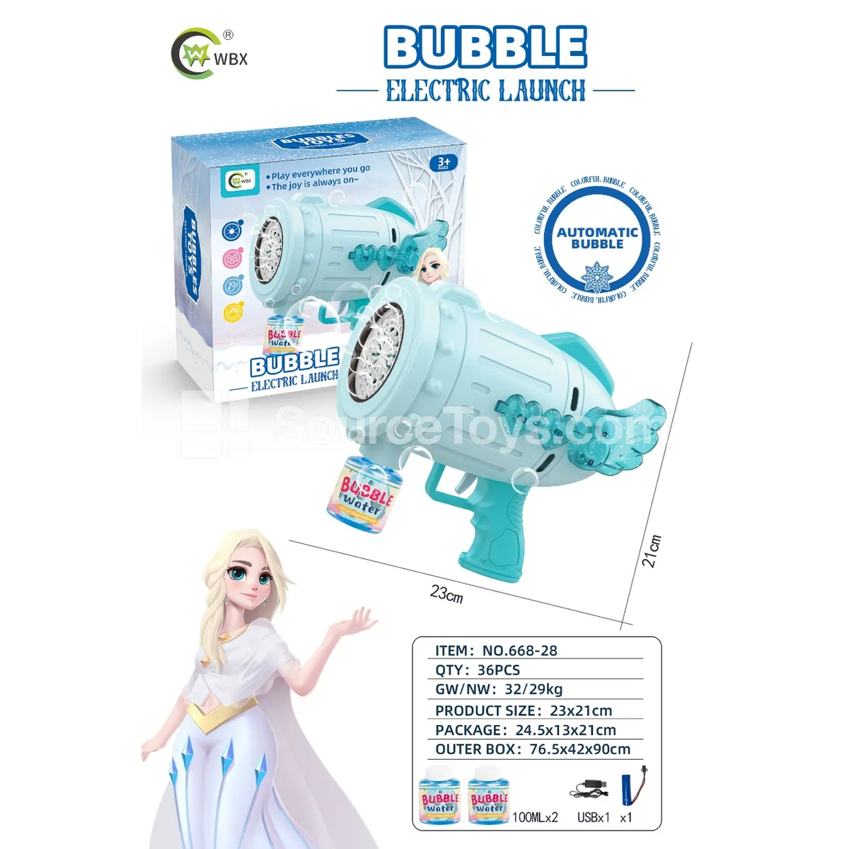 Automatic 36-Hole Bubble Gun