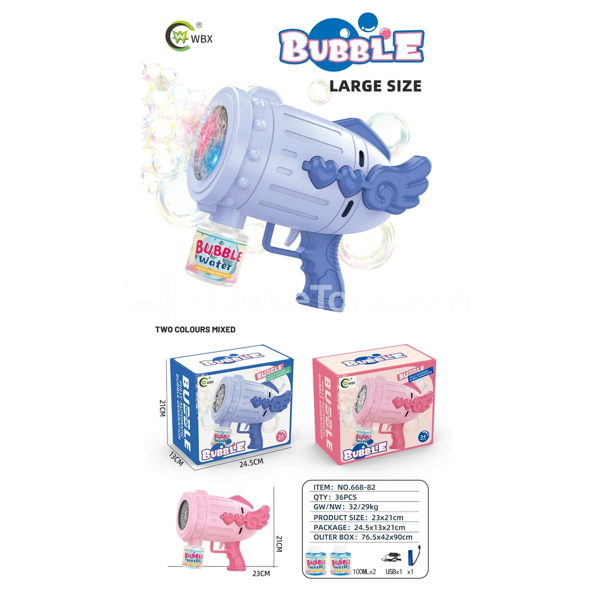 36-Hole Automatic Bubble Gun