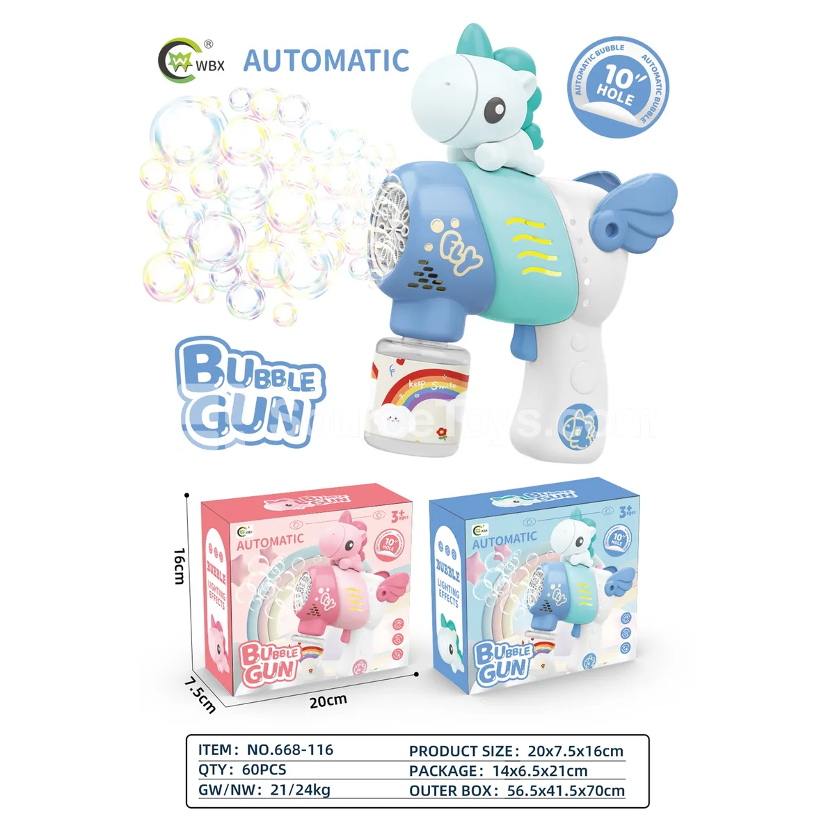 Automatic 10-Hole Bubble Gun Automatic 10-Hole Bubble Gun