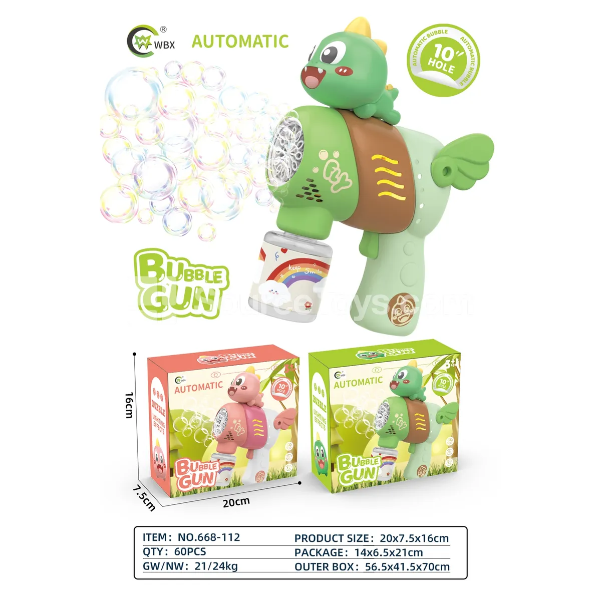 Automatic 10-Hole Bubble Gun Automatic 10-Hole Bubble Gun
