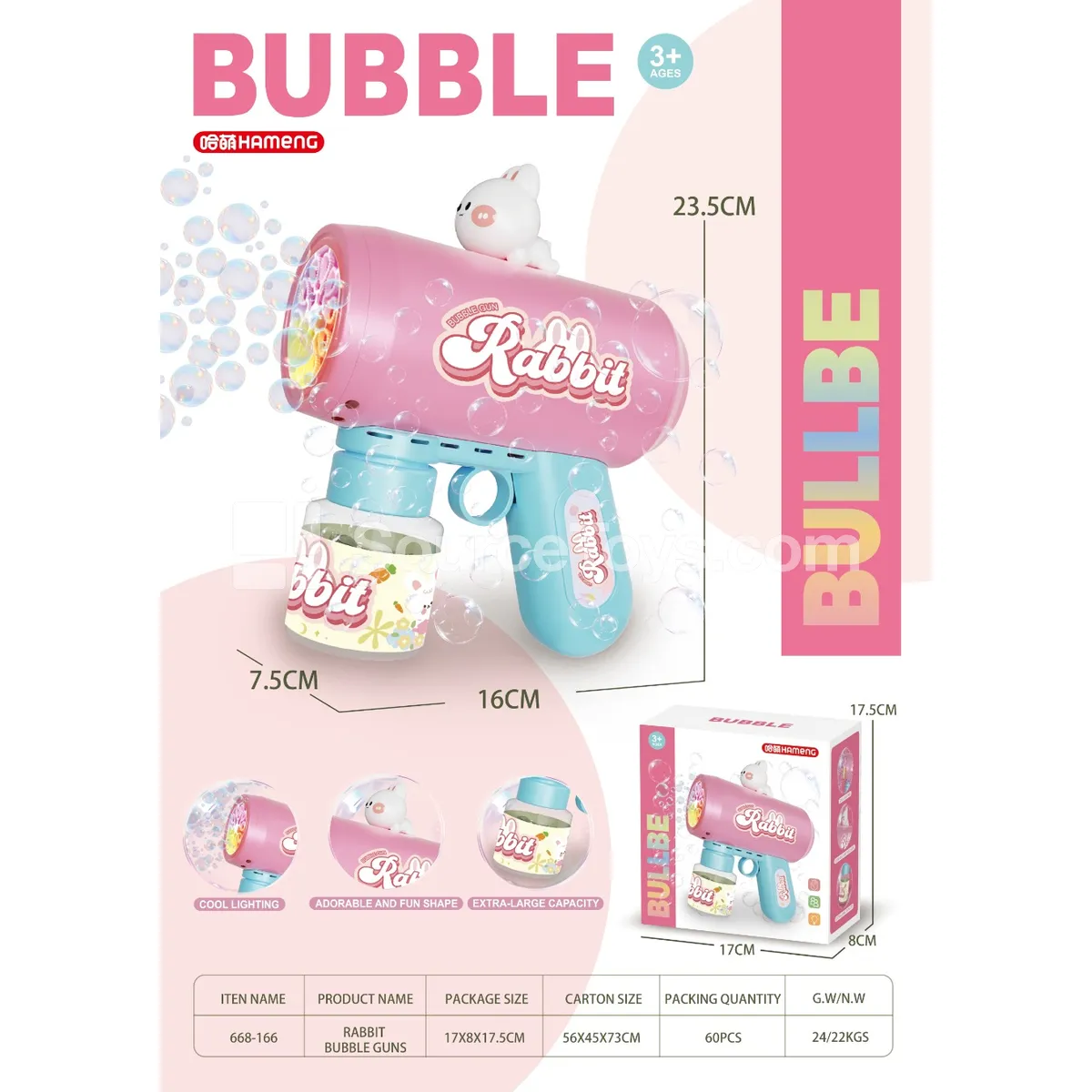 Cute Rabbit Bubble Gun