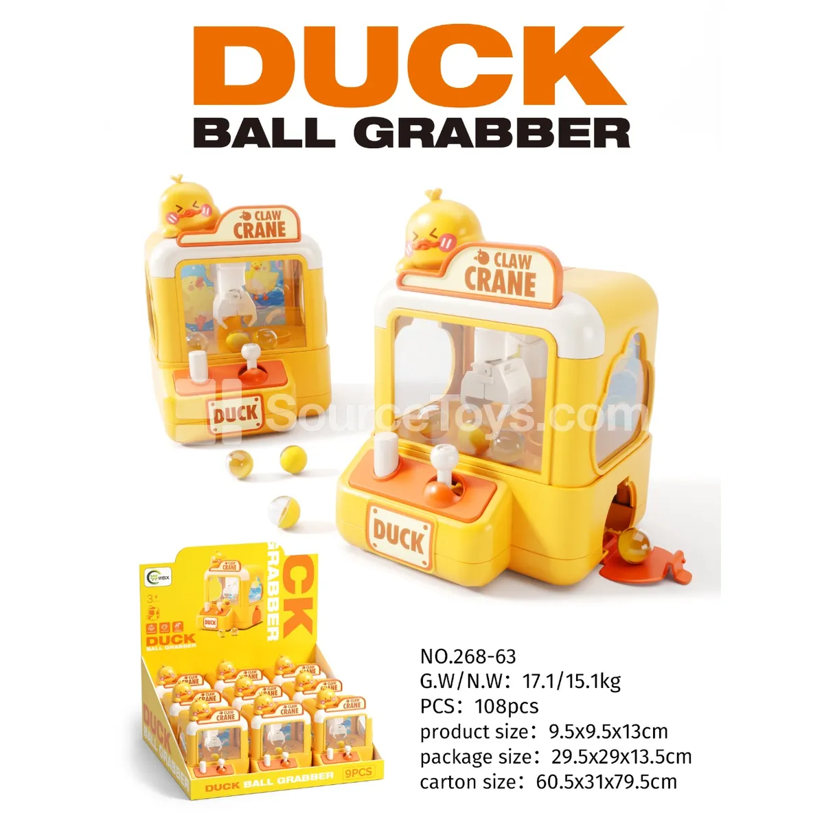 Duck Fun Ball Clamping Machine 9 PCS Duck Fun Ball Clamping Machine 9 PCS