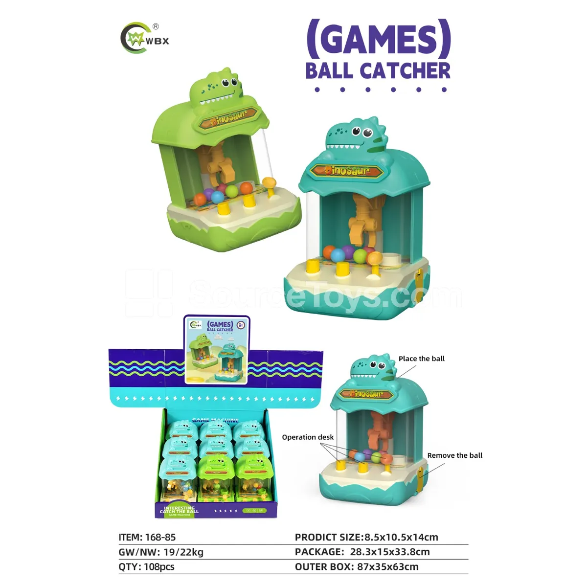 Dinosaur Claw Machine (9 PCS) Dinosaur Claw Machine (9 PCS)