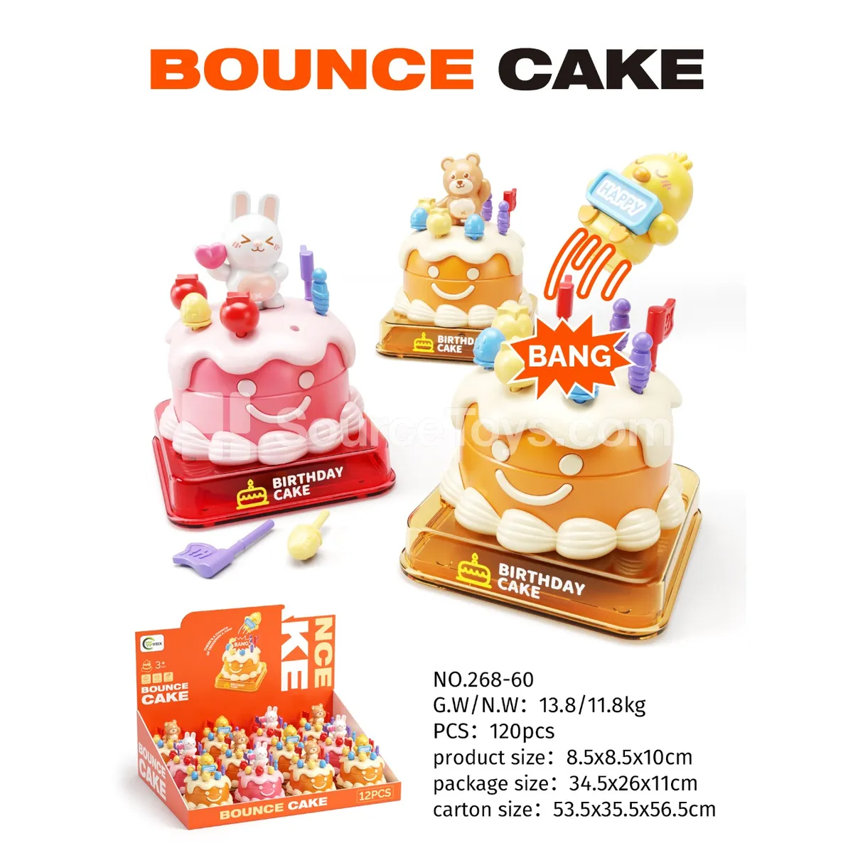 Mini Surprise Bouncing Cake (12 PCS) Mini Surprise Bouncing Cake (12 PCS)