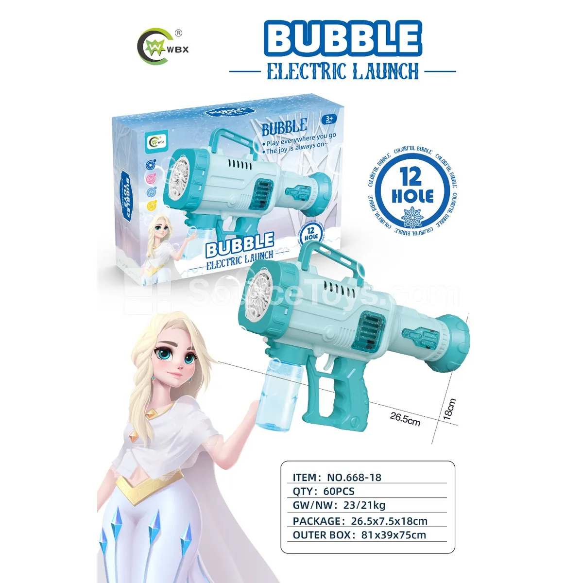 12-Hole Automatic Bubble Gun 12-Hole Automatic Bubble Gun
