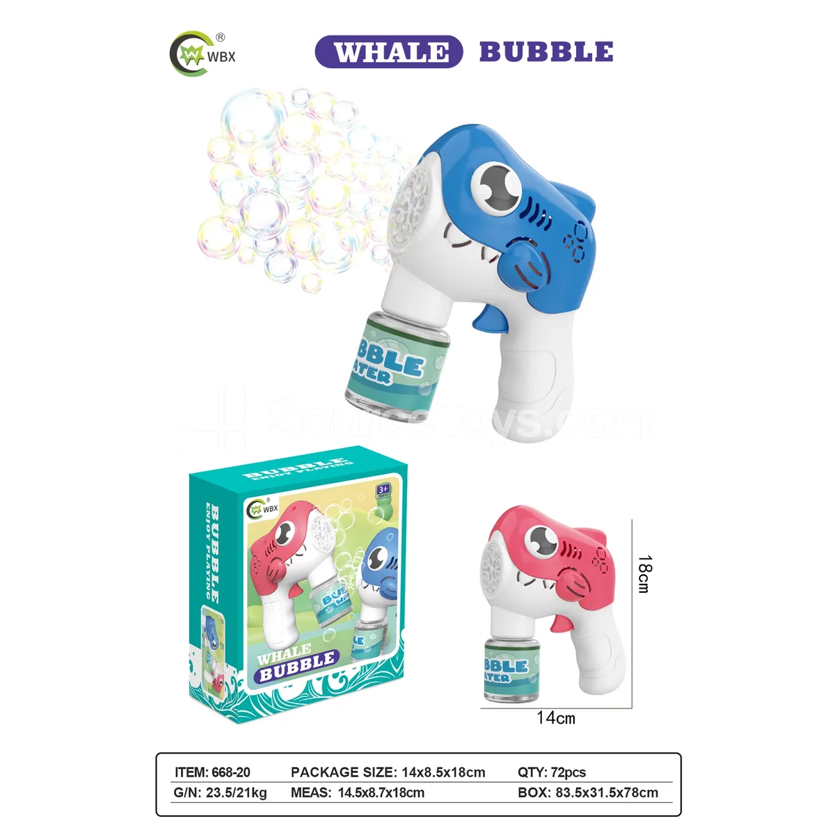 Electric Shark Bubble Gun