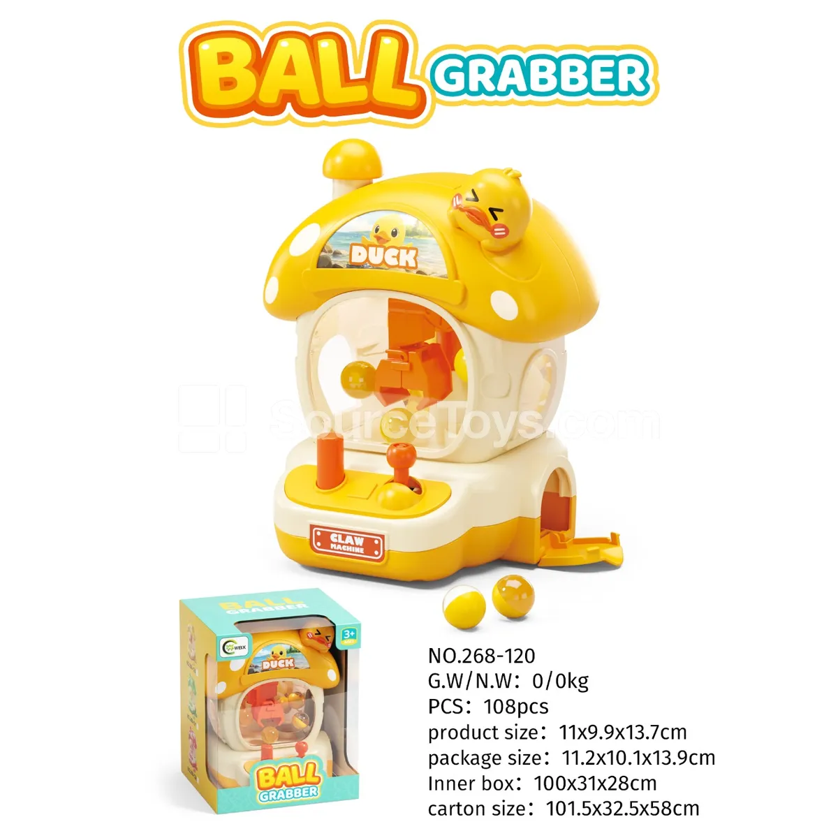 Duck Mushroom Claw Machine (Ball Grabber) Duck Mushroom Claw Machine (Ball Grabber)