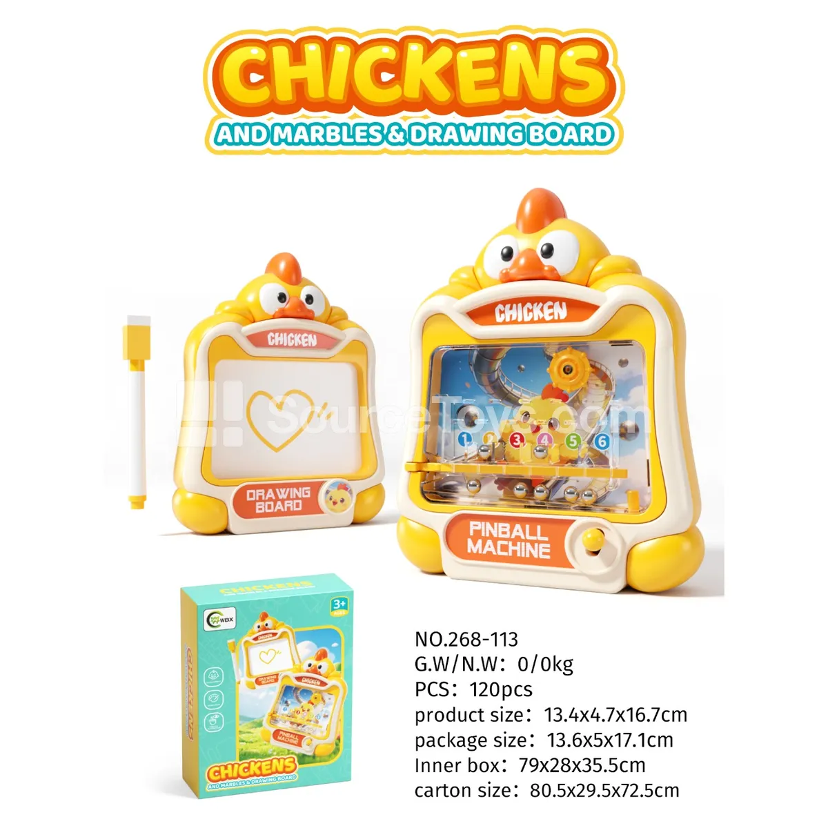 Chick Drawing Board & Marble Machine 2-in-1 Chick Drawing Board & Marble Machine 2-in-1