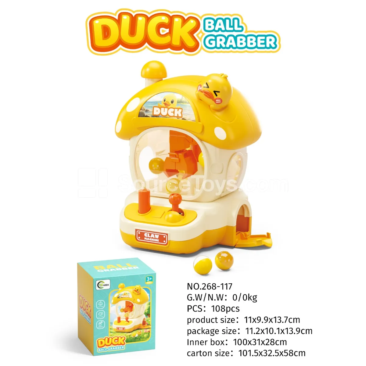 Duck Mushroom Claw Machine (Ball Grabber) Duck Mushroom Claw Machine (Ball Grabber)