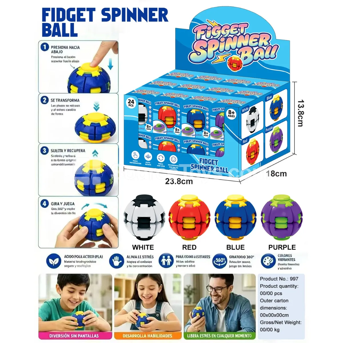 Fidget Spinner Stress Relief Toy 24 PCS Fidget Spinner Stress Relief Toy 24 PCS