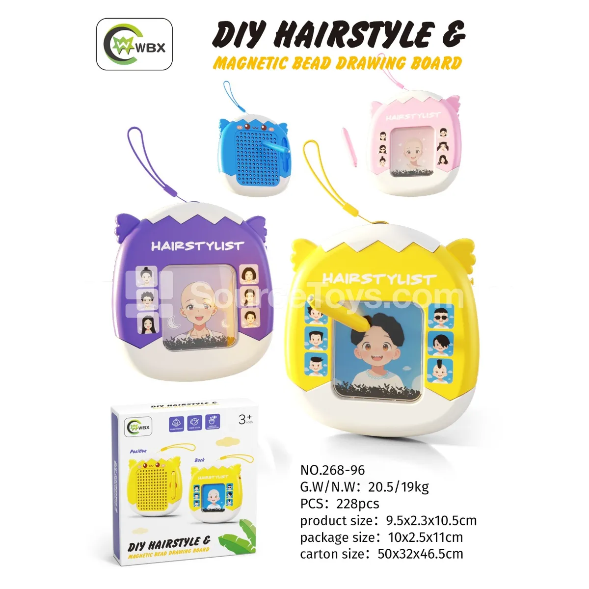 DIY Hair Magnet Bead Drawing Board Set