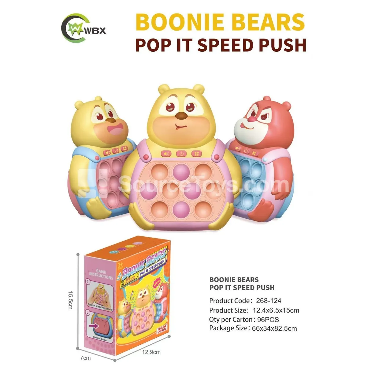 Bear Speed Pusher Toy
