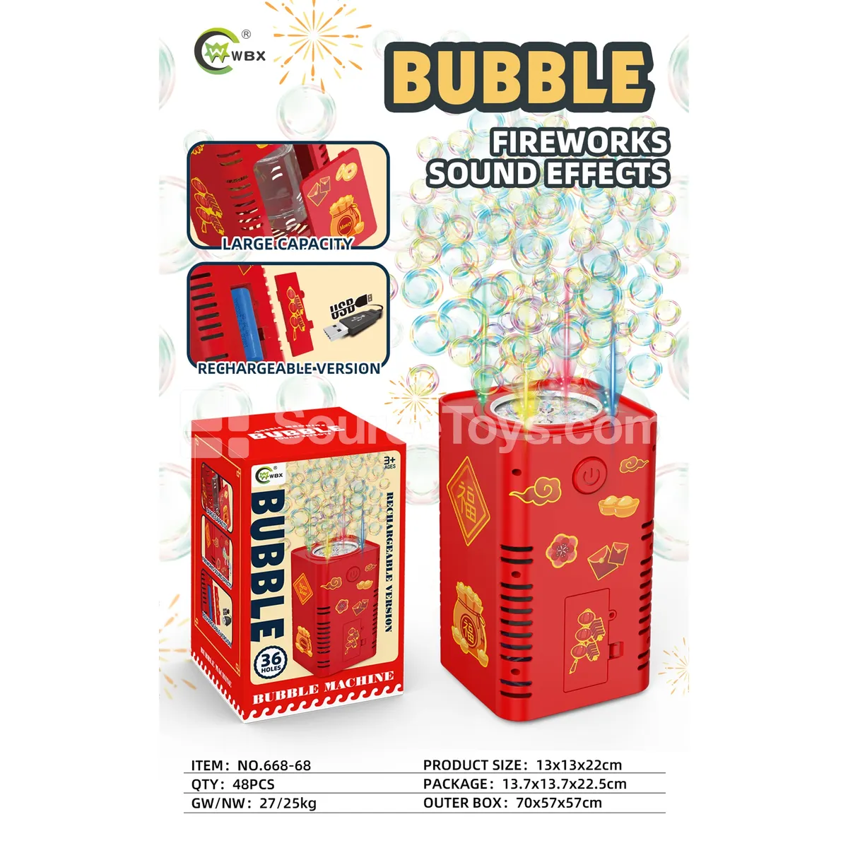 36-Hole Firework Bubble Machine 36-Hole Firework Bubble Machine
