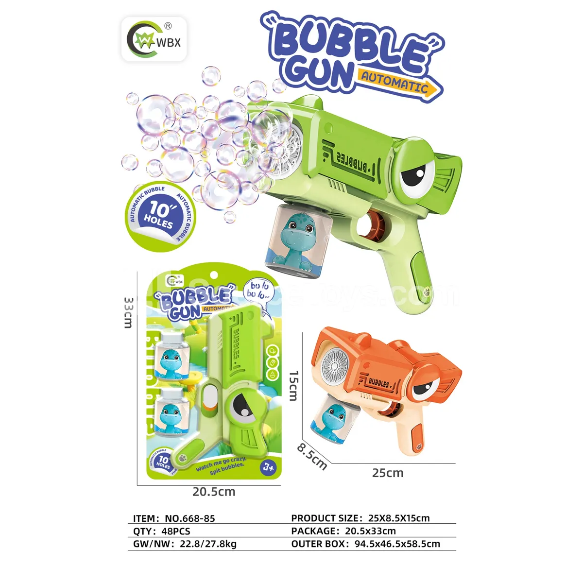 Dinosaur Bubble Gun Electric