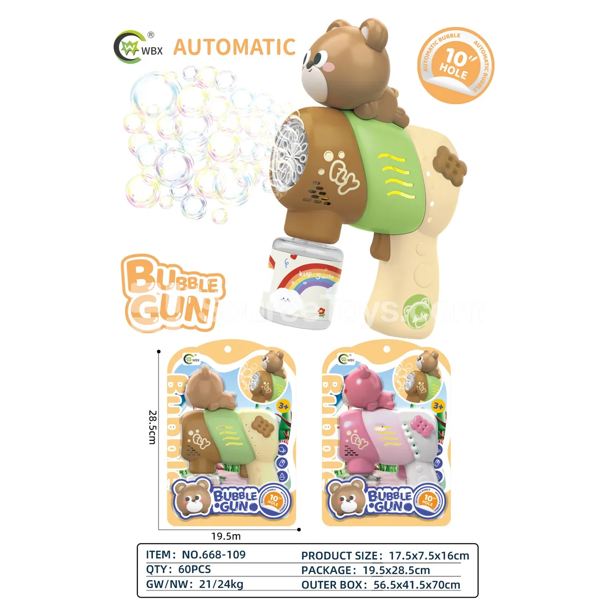 Automatic 10-Hole Bubble Gun Automatic 10-Hole Bubble Gun