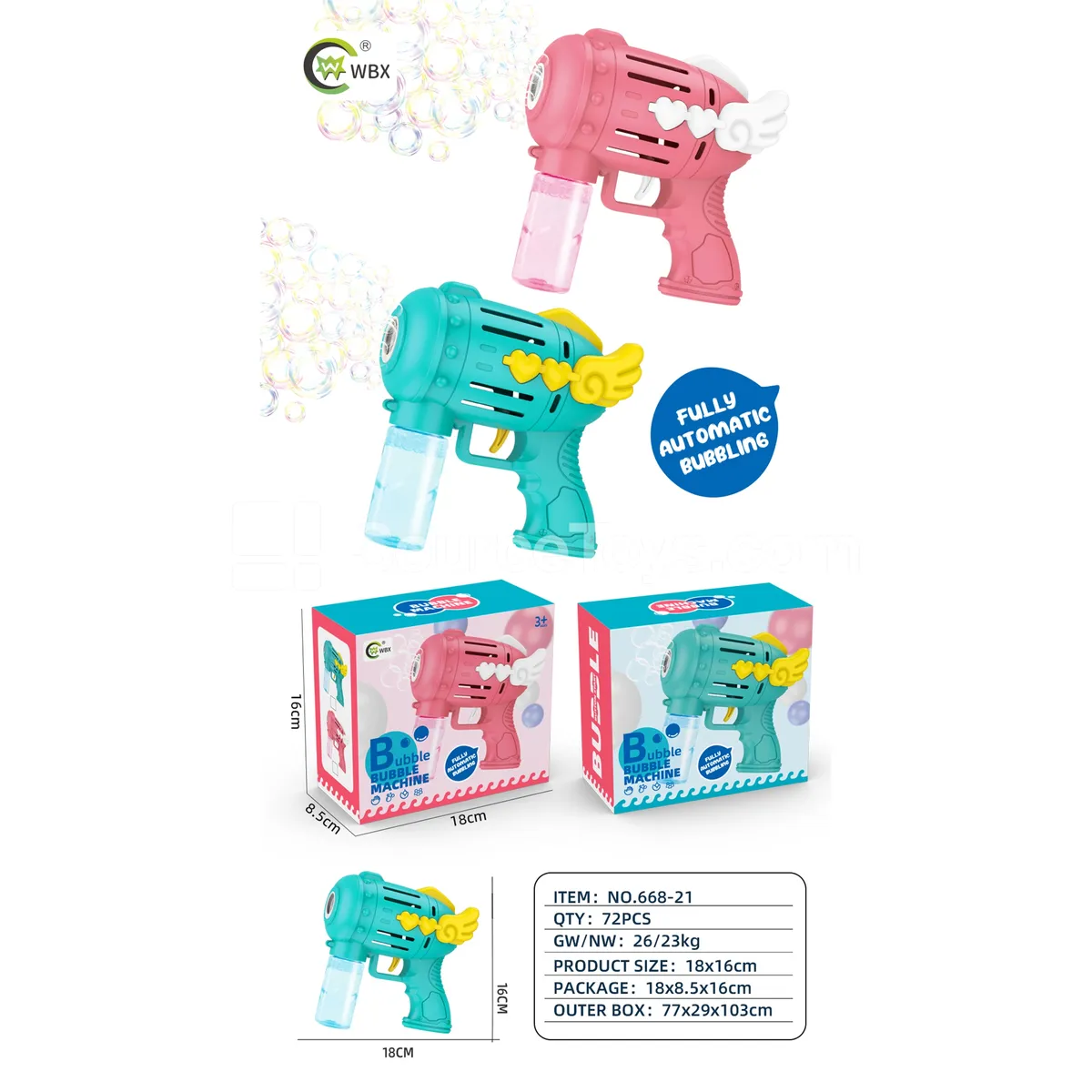 Single-Hole Automatic Bubble Gun