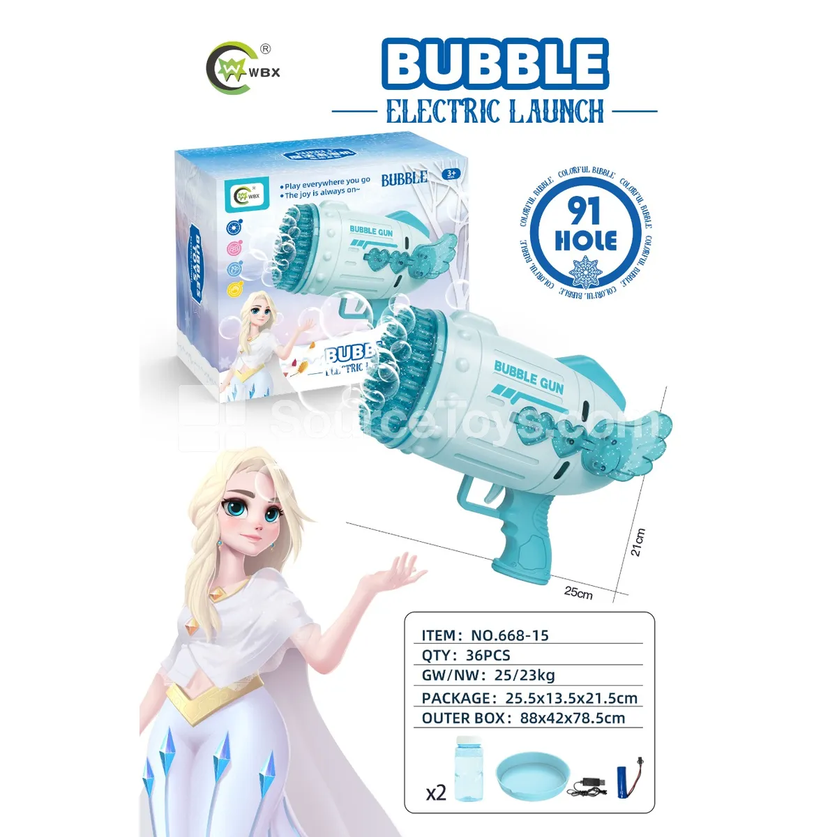 91-Hole Manual Bubble Machine