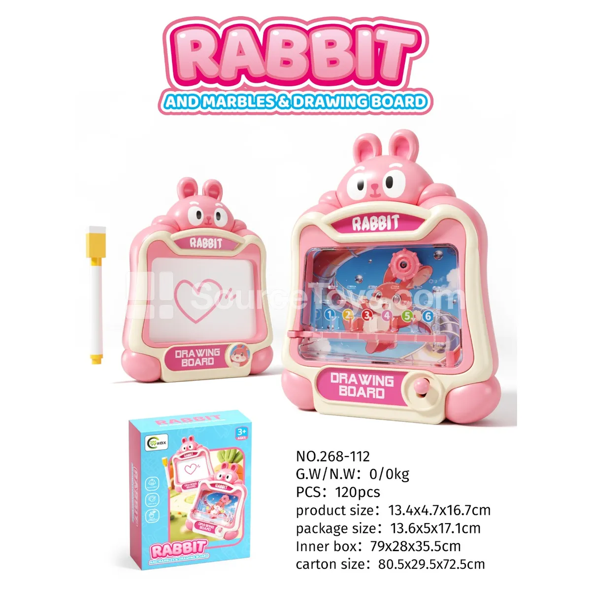 Rabbit Drawing Board & Marble Machine 2-in-1 Rabbit Drawing Board & Marble Machine 2-in-1