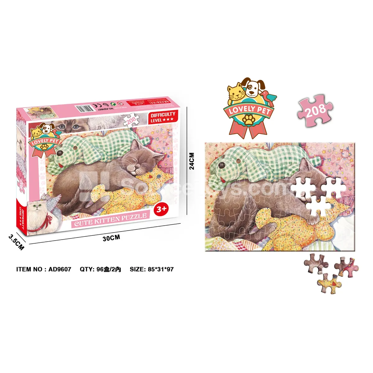 208-Piece Animal Puzzle 208-Piece Animal Puzzle