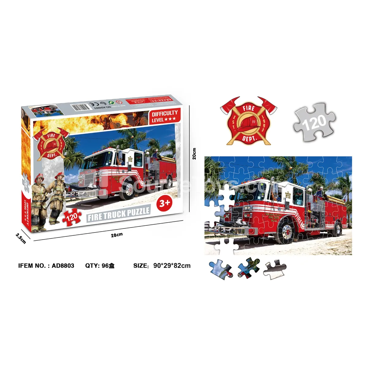 120-Piece Puzzle (Fire Truck) 120-Piece Puzzle (Fire Truck)