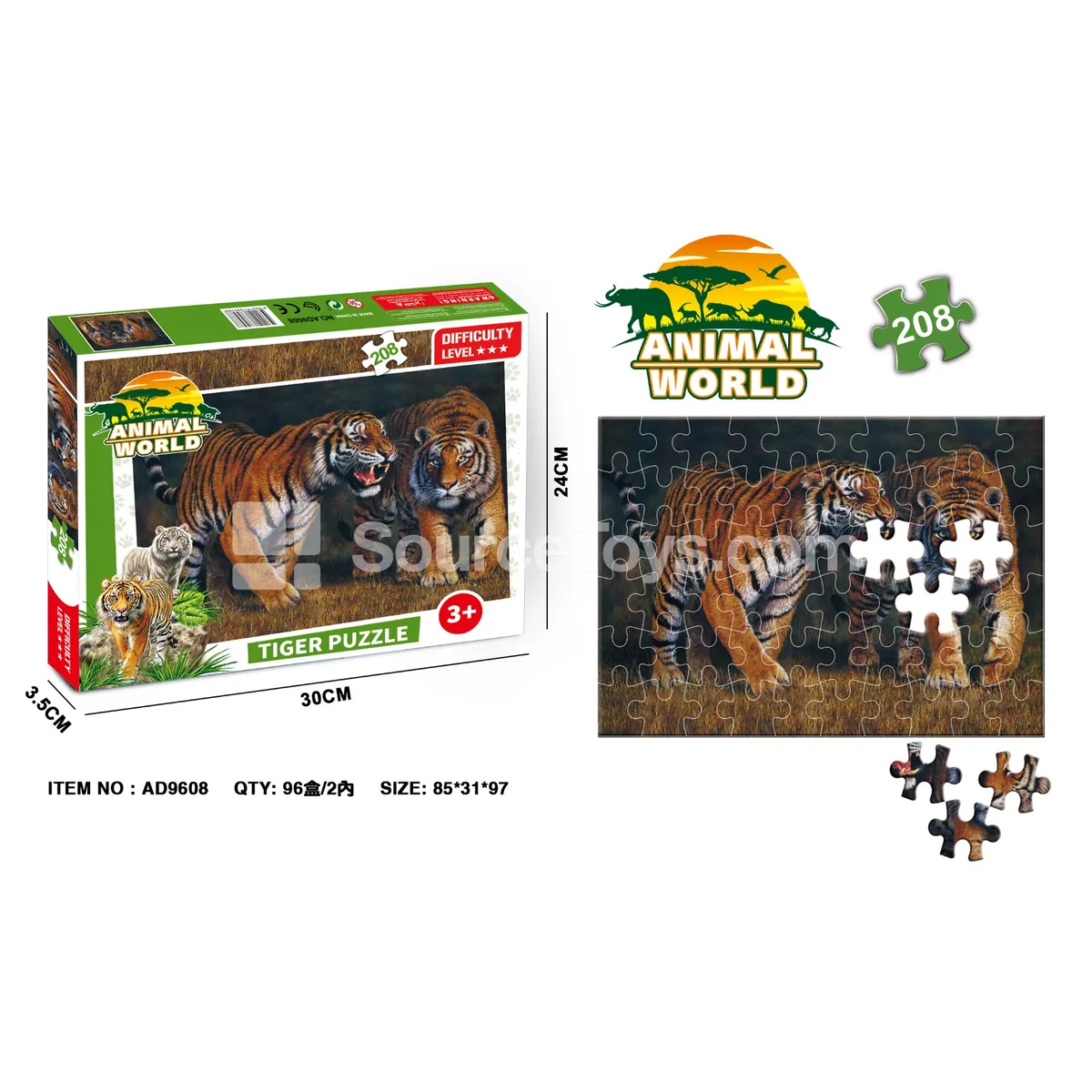 208-Piece Animal Puzzle 208-Piece Animal Puzzle