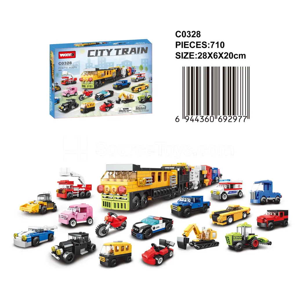 City Train 16-in-1 Building Blocks City Train 16-in-1 Building Blocks
