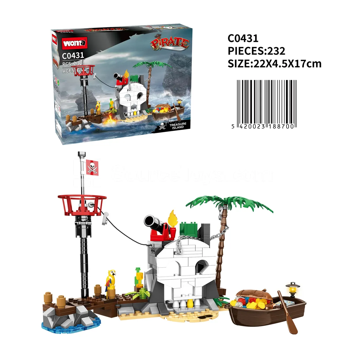 Pirate Series Devil Reef Treasure Building Set Pirate Series Devil Reef Treasure Building Set
