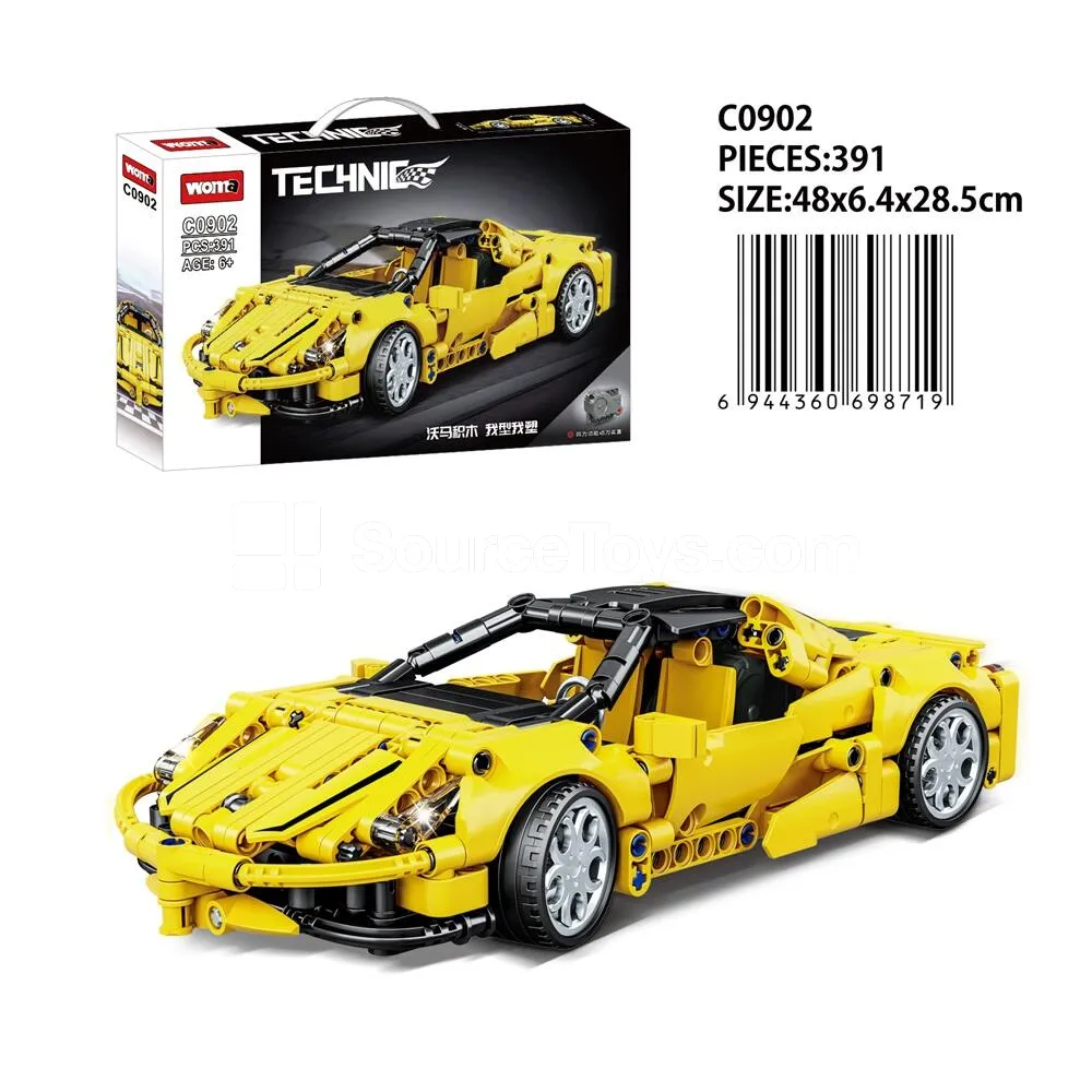Ferrari Thunder Supercar Building Blocks with Pull-Back Function Ferrari Thunder Supercar Building Blocks with Pull-Back Function