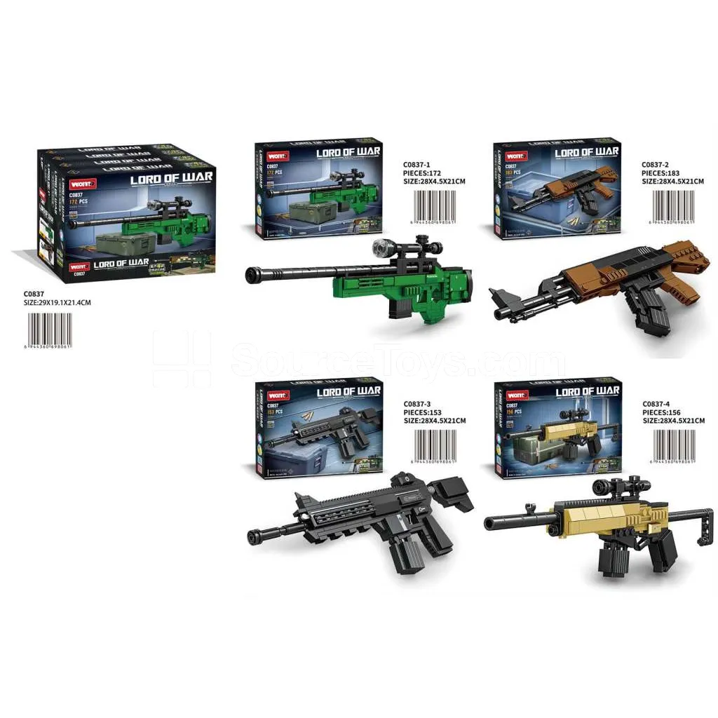 Building Block Gun Set – 4-in-1 Sniper & Assault Rifle