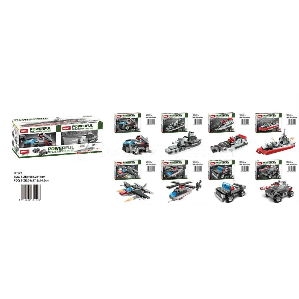 8-in-1 Aircraft Carrier Building Blocks Set
