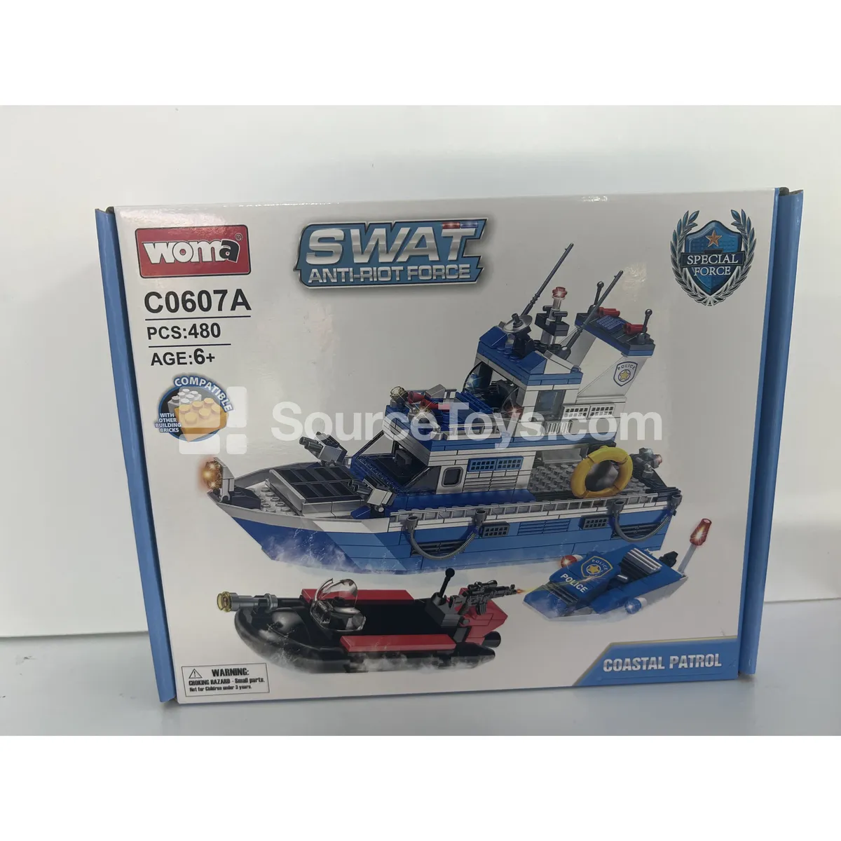 Woma Town Coast Guard Police Chase Building Set