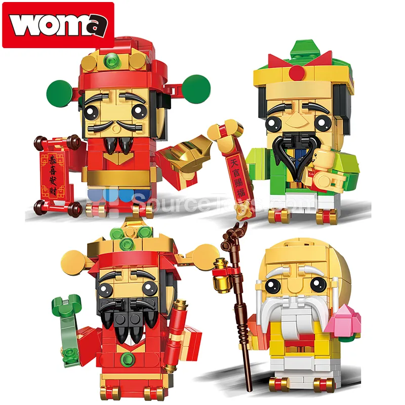 Fortune God / Happiness God / Wealth God / Longevity God Building Blocks 173PCS/172PCS/186PCS/152PCS Fortune God / Happiness God / Wealth God / Longevity God Building Blocks 173PCS/172PCS/186PCS/152PCS